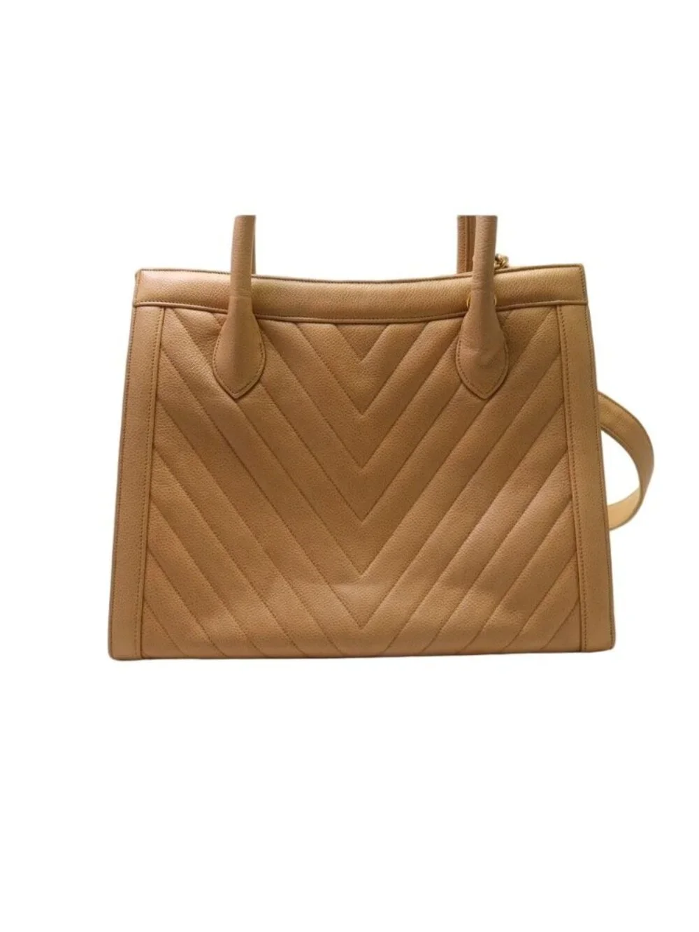Chanel Caviar Leather Stitch Tote Bag